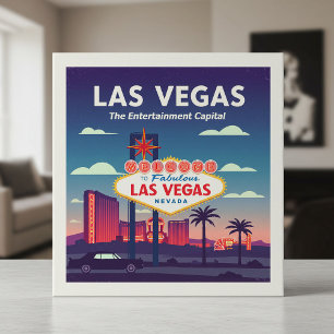 Vintage Las Vegas Nevada Kakelplatta