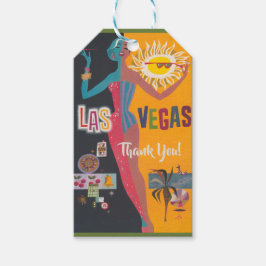 Vintage Las Vegas Sjungbröllopshelg Party Presentetikett