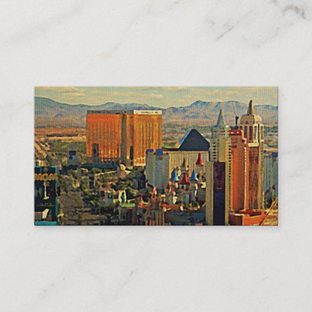Vintage Las Vegas Skyline Visitkort (Framsida)