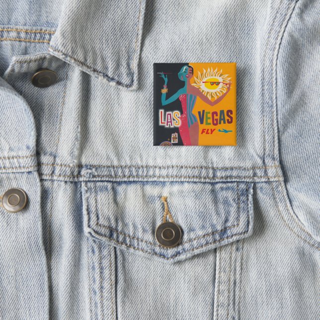 Vintage Las Vegas-spel Resaaffisch Konst Knapp (In Situ)