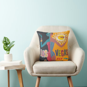 Vintage Las Vegas-spel Resor Affisch Konst Kudde