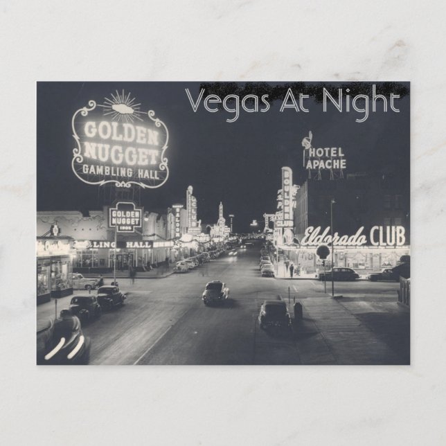 Vintage Las Vegas Strip Vykort (Framsida)