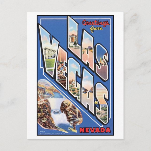 Vintage Las Vegas vykort (Framsida)