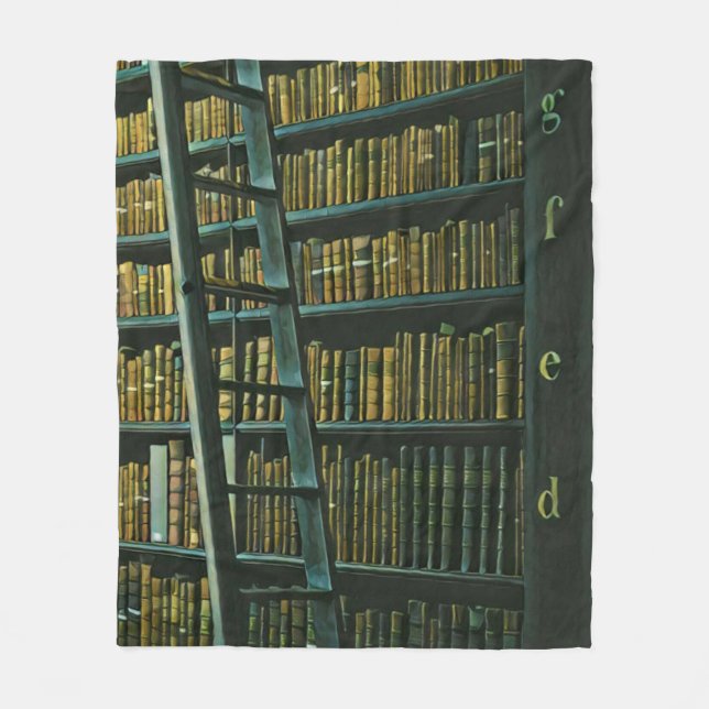 Vintage läsa teckningsgåva fleecefilt (Framsidan)