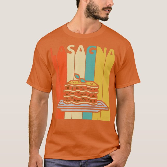 Vintage Lasagna T Shirt (Framsida)