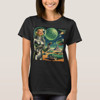 Vintage Laserstråle Pin-Up  T Shirt