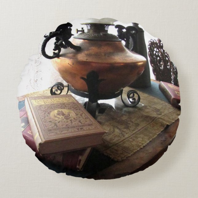 Vintage Läsrum Dekorativ kudde (Framsidan)