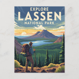Vintage Lassen Volcanic National Park California Vykort