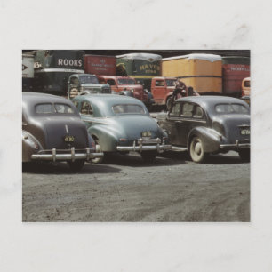 Vintage lastad dockningsstation vykort