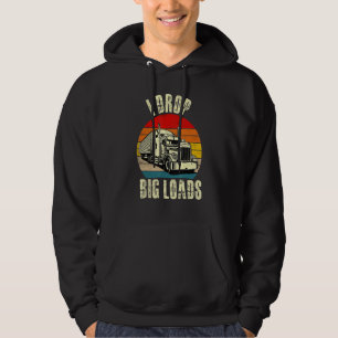 Vintage-lastat Trucker-design för män och kvinnor Hoodie