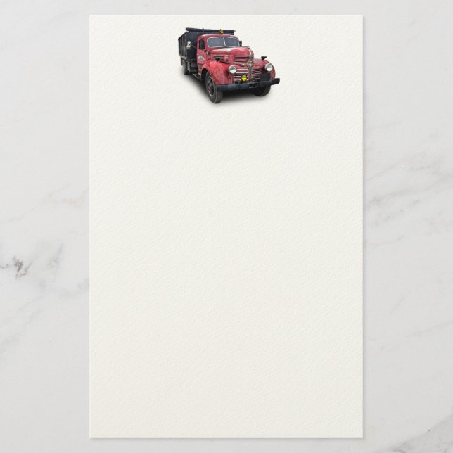 VINTAGE LASTBIL BREVPAPPER (Framsida)