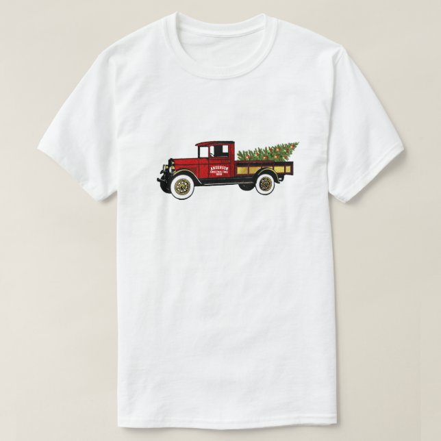 Vintage Lastbil din Julgran-gård T-shirt (Design framsida)