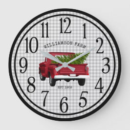 VINTAGE LASTBIL FARM RUSTIC ANPASSNINGSBAR CLOCK STOR KLOCKA