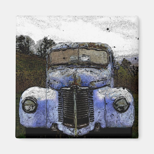 Vintage Lastbil Magnet (Framsidan)