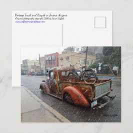 Vintage Lastbil med cykel / Jerome, Arizona Vykort