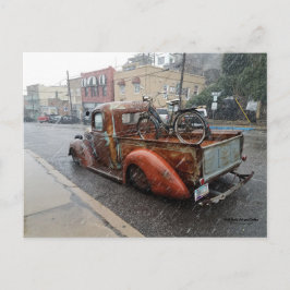 Vintage Lastbil med cykel / Jerome, Arizona Vykort