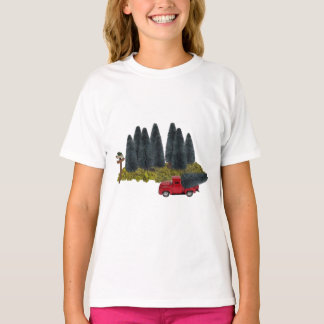 Vintage Lastbil med Julgran T Shirt