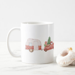 Vintage Lastbil och Camper jul Kaffemugg