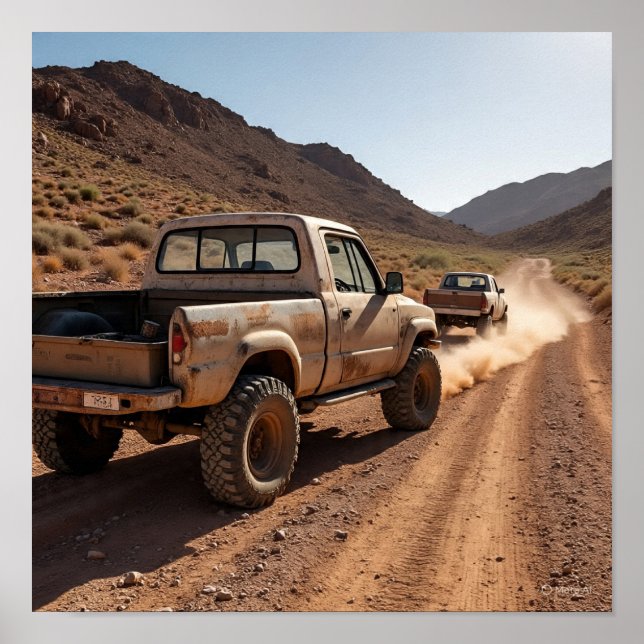 Vintage Lastbil på Chase Poster (Framsidan)