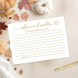 Vintage Lastbil Pumpkin Fall Baby Shower Adapter Tilläggskort<br><div class="desc">Kolla in den här charmerande falltemade designen som visar en vintage lastbil som transporterar pumpor och höst löv. Glöm inte att utforska insamlingen av kompletterande artiklar, t.ex. kartor, spel och party. Om du behöver hjälp med anpassning eller har speciella förfrågningar kan du kontakta mig innan du skapar ditt köp. OBS!...</div>