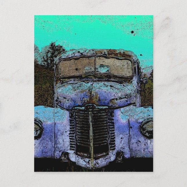 Vintage Lastbil Vykort (Framsida)