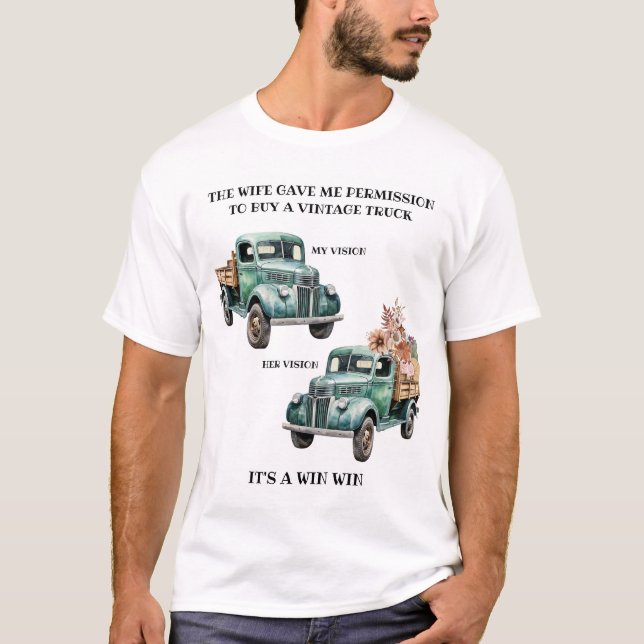 Vintage Lastbilar T Shirt (Framsida)