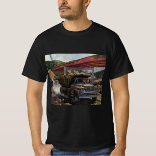 Vintage lastbils för byggavfall på en byggarbetspl tee