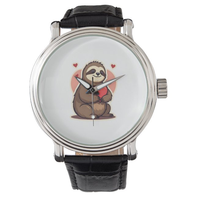 Vintage Lathund Valentine Söt Retro Kärleksdesign  Armbandsur (Framsida)