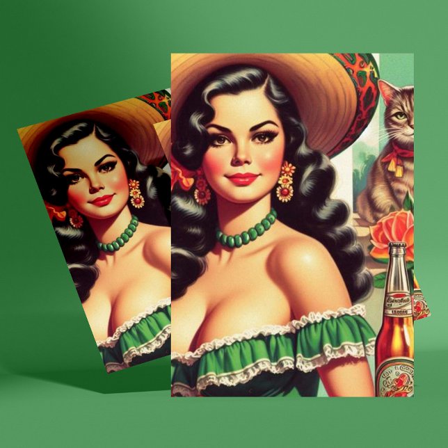 Vintage Latinamerikansk Illustration Vykort (Skapare uppladdad)