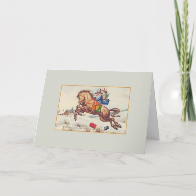 Vintage Latinska julkort Helgkort (Framsida)