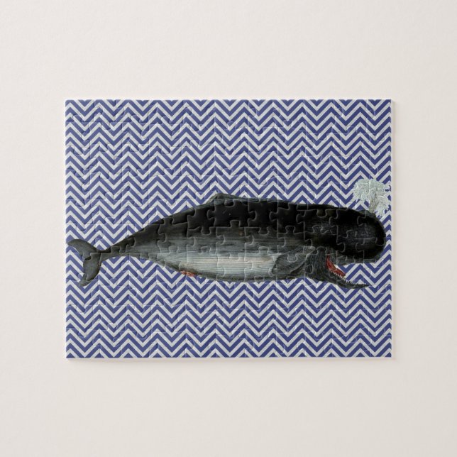 Vintage Laughing Whale Pussel (Horisontell)