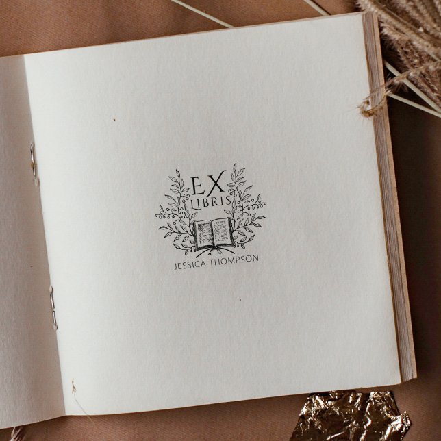 Vintage Laurel Bok Ex Libris Stämpel (Skapare uppladdad)