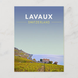 Vintage Lavaux Vineyards Schweiz Travel Vykort