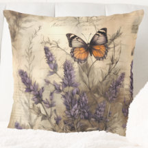 Vintage Lavendel Fjäril Illustration