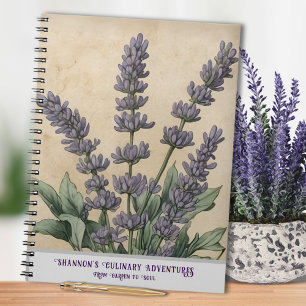 Vintage Lavendel Örtkök Anteckningsbok