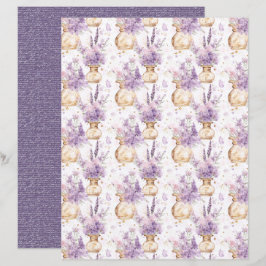 Vintage Lavendel Pappersark för Journal