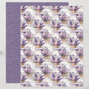 Vintage Lavendel Pappersark för Journal