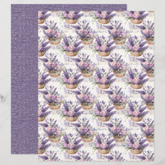 Vintage Lavendel Pappersark för Journal