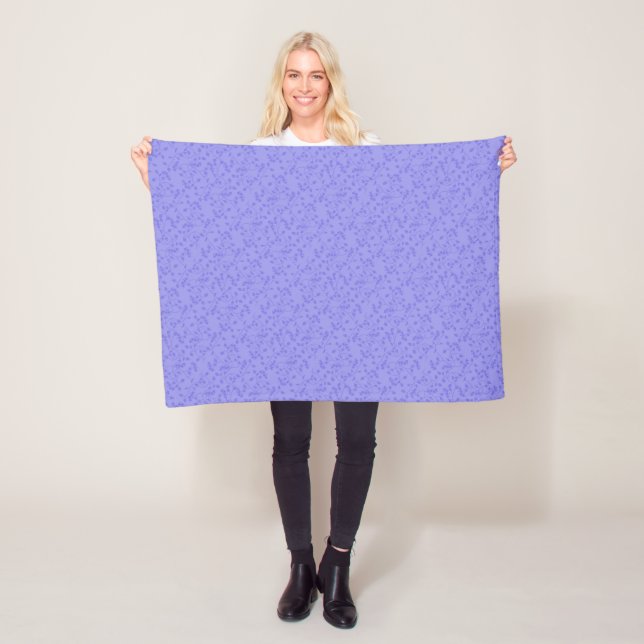 Vintage Lavender Blommigt Fleece Blanket (På plats)