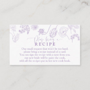 Vintage Lavender-Blommigt Hämta en recept Tilläggskort