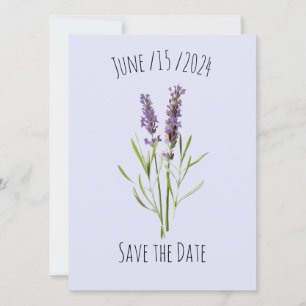 Vintage Lavender - enkel blommigt - spara datum Meddelande