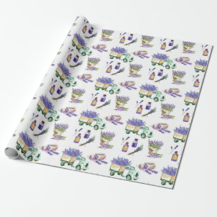 Vintage Lavender Fält i Provence Presentpapper