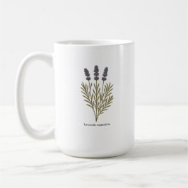 Vintage Lavender Flower Illustration Kaffemugg