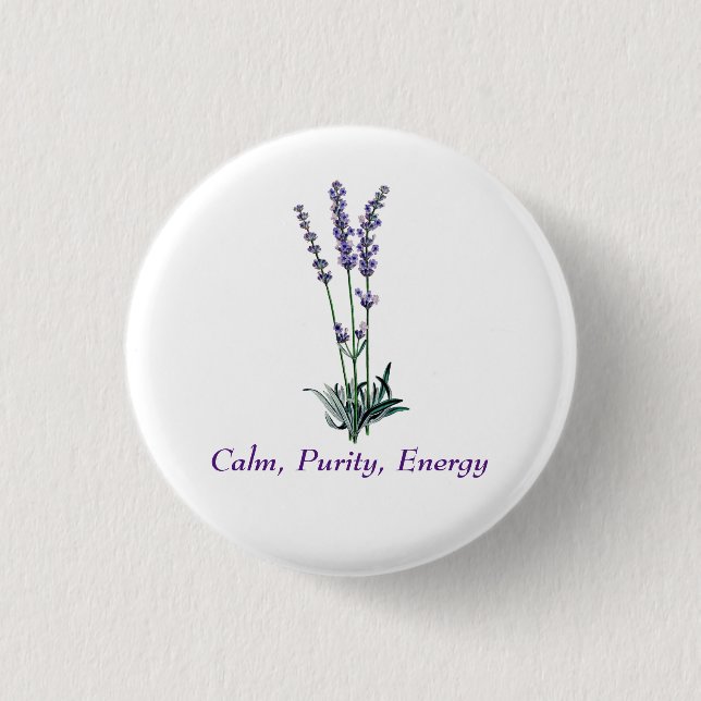 Vintage Lavender Flower Knapp (Framsida)