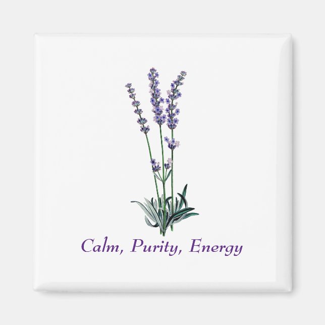 Vintage Lavender Flower Magnet (Framsidan)