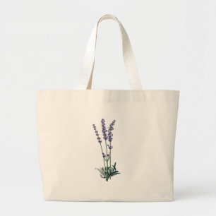 Vintage Lavender Flower Tote Bag Jumbo Tygkasse