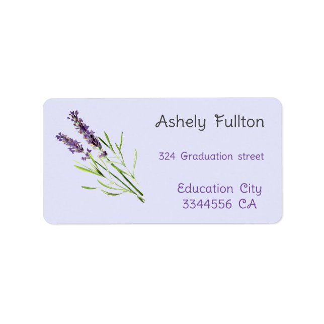 Vintage Lavender för STUDENTEN Adressetikett (Framsidan)