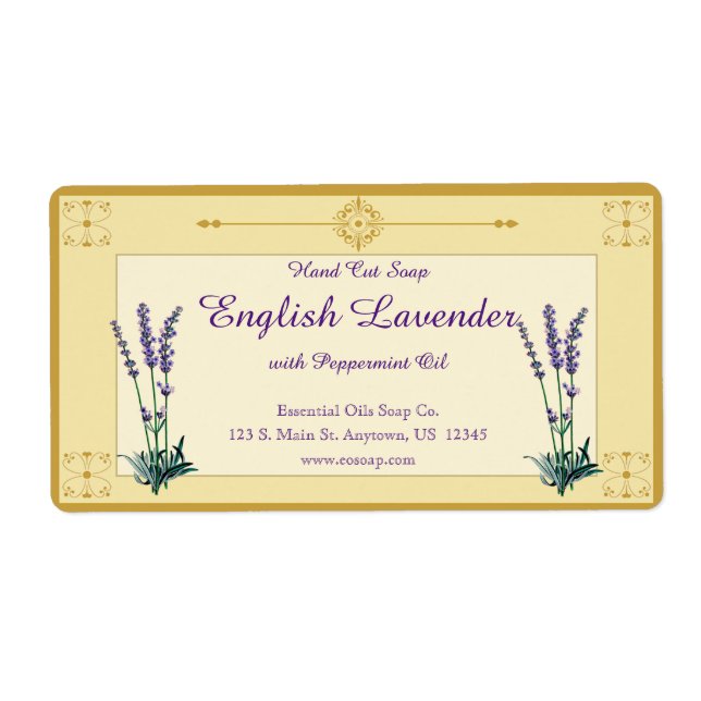 Vintage Lavender Fraktsedel (Framsidan)