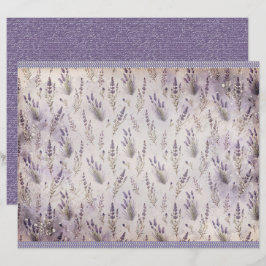 Vintage Lavender Journal Paper Sheet
