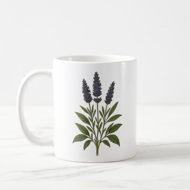 Vintage Lavender Kaffemugg (Vänster)